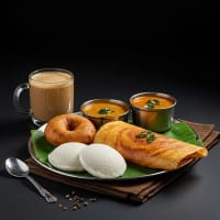 Combo Breakfast (1 Idli + Vada + Masala Dosa + Coffee)